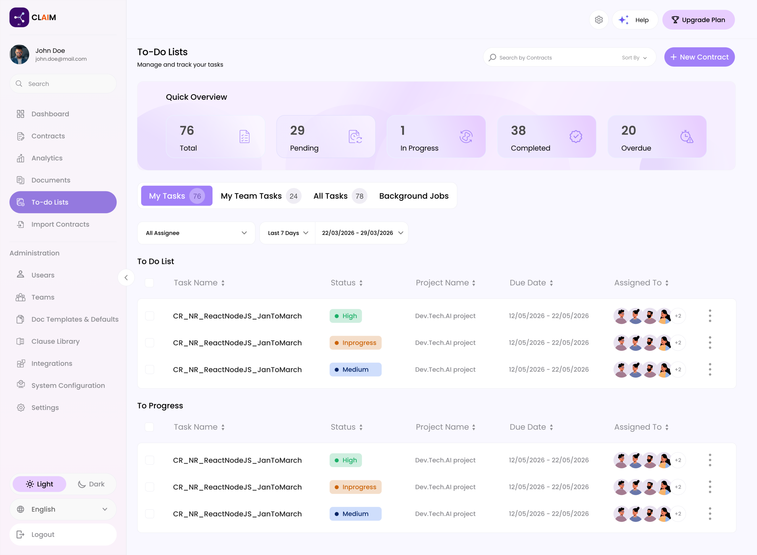 Task Management Dashboard