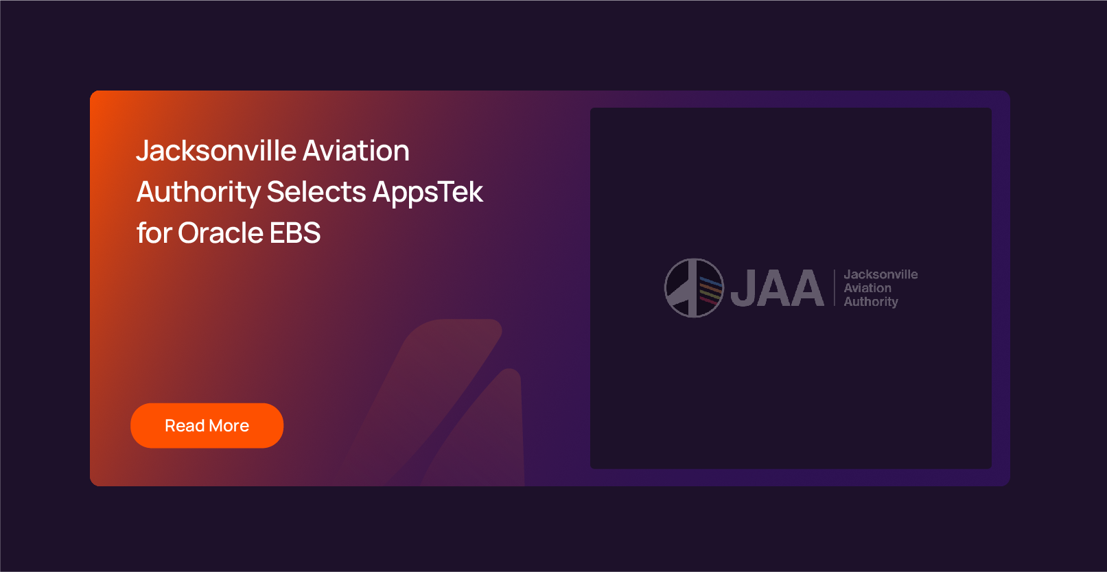 Jacksonville Aviation Authority Selects AppsTek Corp for Oracle